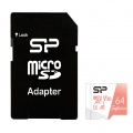 SILICON POWER κάρτα μνήμης microSDXC Superior, 64GB, C10 UHS-I U3 A1 V30 - Περιφερειακά PC